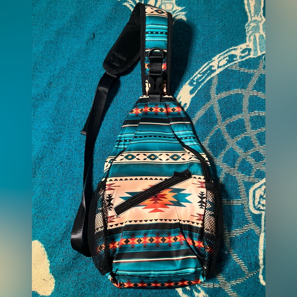 Earthbound Aztec Hippie Crossbody Backpack NEW